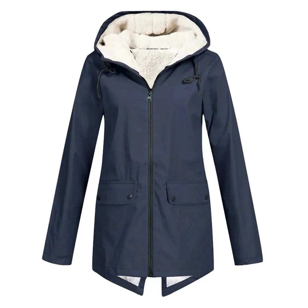 Drune | Wasserdichter Hut Trenchcoat mit Fleece Futter