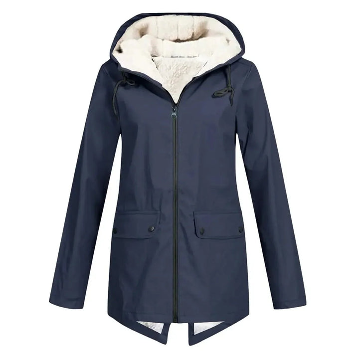 Drune | Wasserdichter Hut Trenchcoat mit Fleece Futter