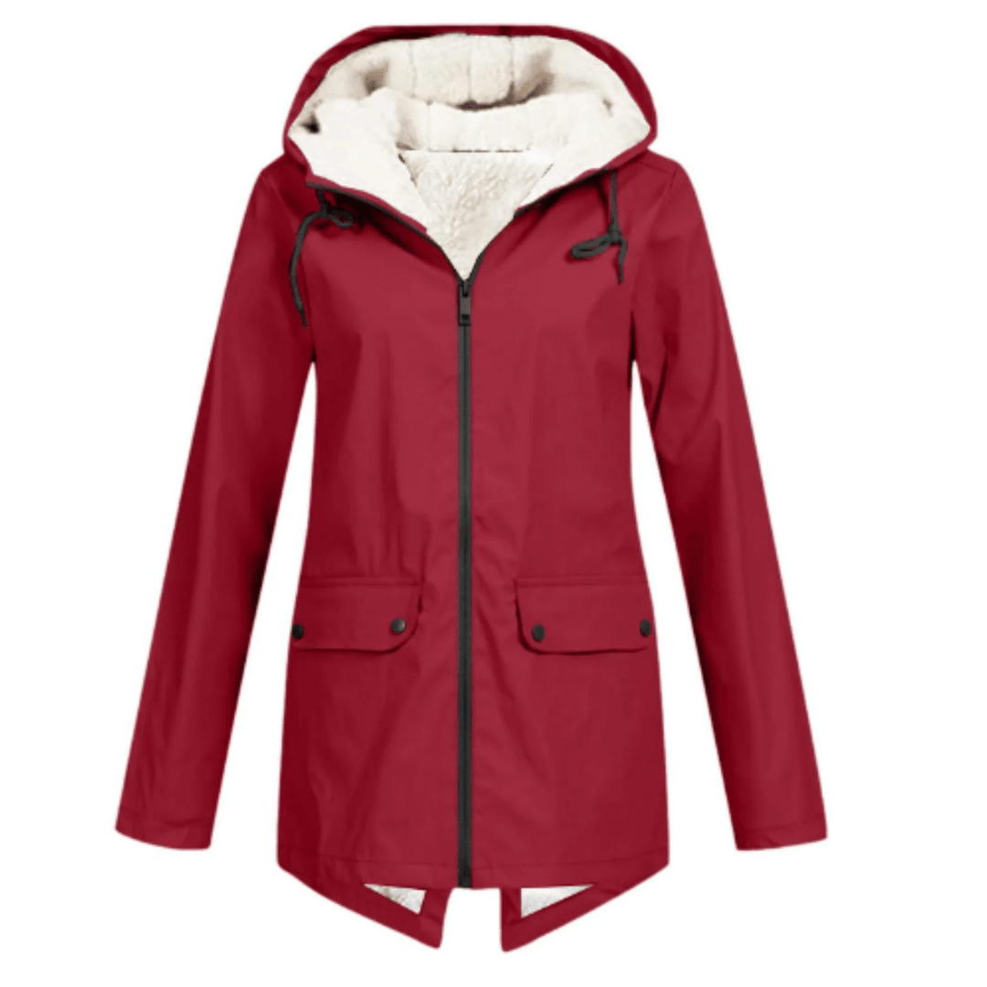 Drune | Wasserdichter Hut Trenchcoat mit Fleece Futter