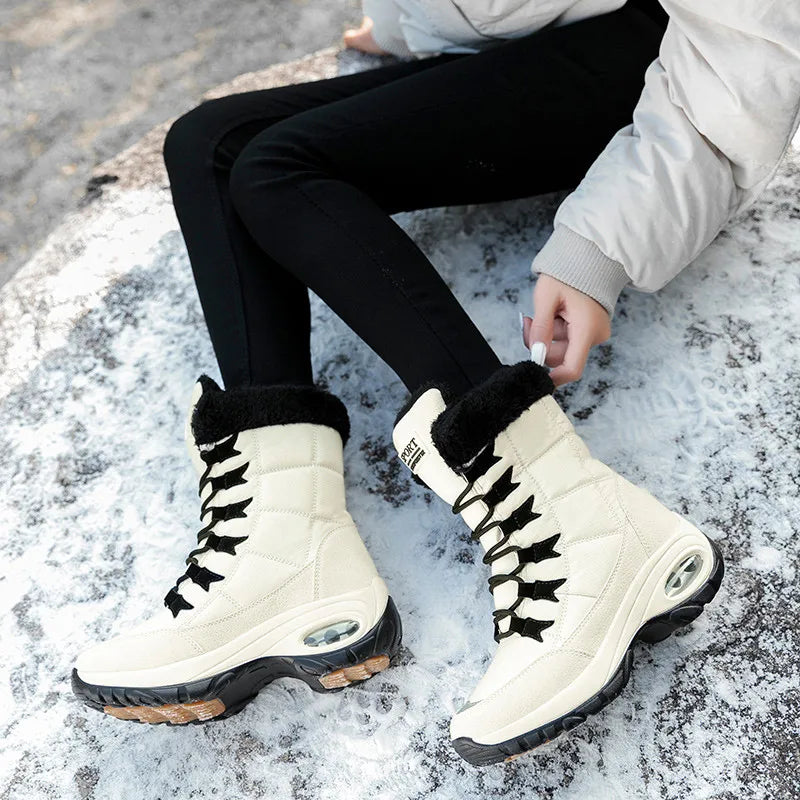 Drune | Wasserdichte Knöchelhohe Schneestiefel für Frauen – Gemütlich & Stilvoll