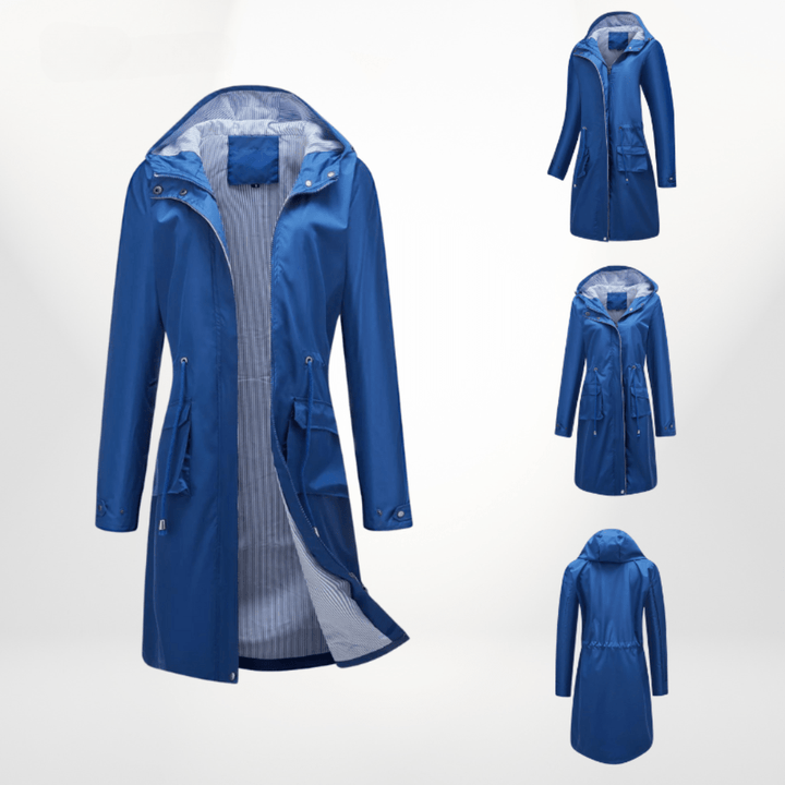 Drune | Wasserdichter Over Knee Regen Trenchcoat