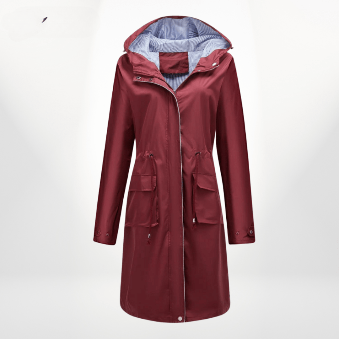Drune | Wasserdichter Over Knee Regen Trenchcoat