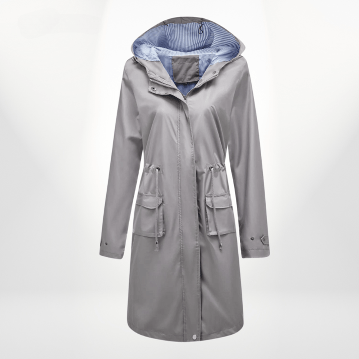 Drune | Wasserdichter Over Knee Regen Trenchcoat