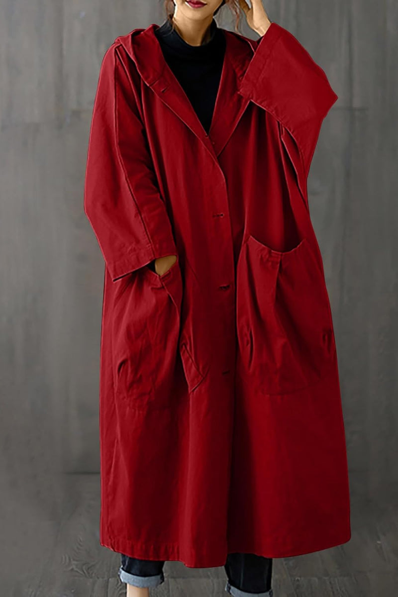 Drune | Oversize-Windjacke in Burgunderrot