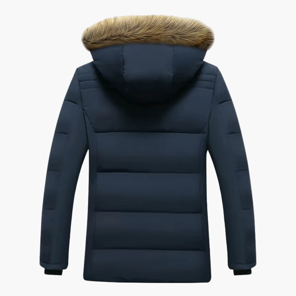 Drune | Winterparka mit Kapuze und Kunstfell - Warm gefütterte Outdoorjacke für kalte Tage