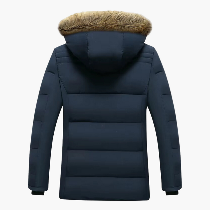 Drune | Winterparka mit Kapuze und Kunstfell - Warm gefütterte Outdoorjacke für kalte Tage