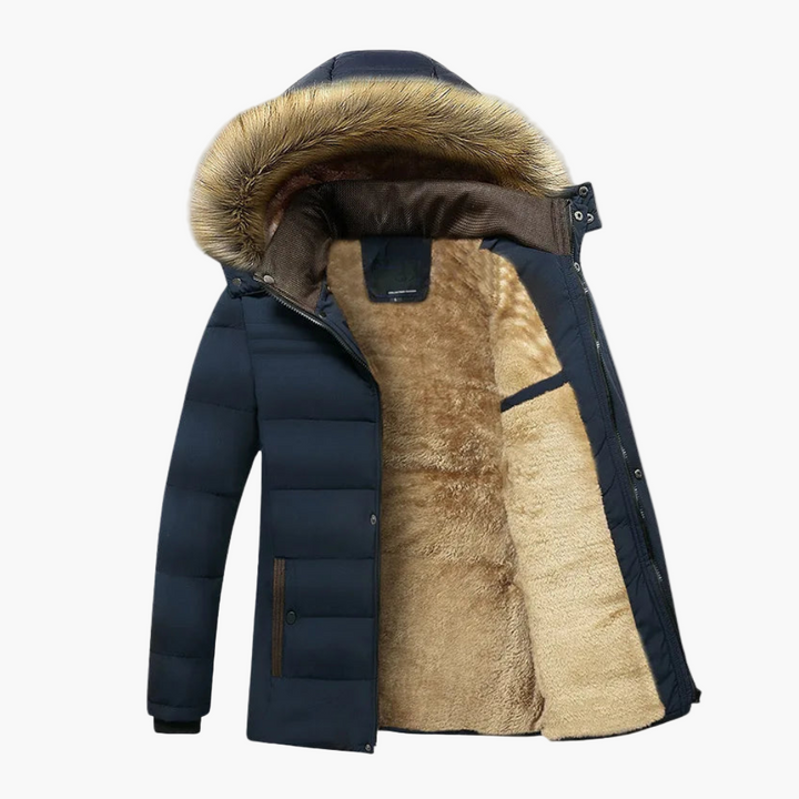 Drune | Winterparka mit Kapuze und Kunstfell - Warm gefütterte Outdoorjacke für kalte Tage