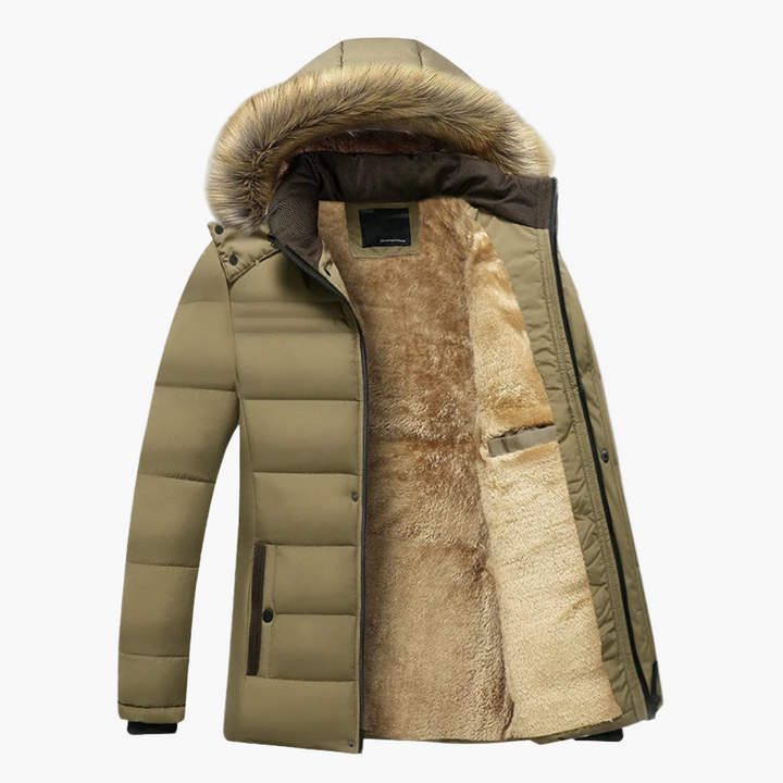 Drune | Winterparka mit Kapuze und Kunstfell - Warm gefütterte Outdoorjacke für kalte Tage