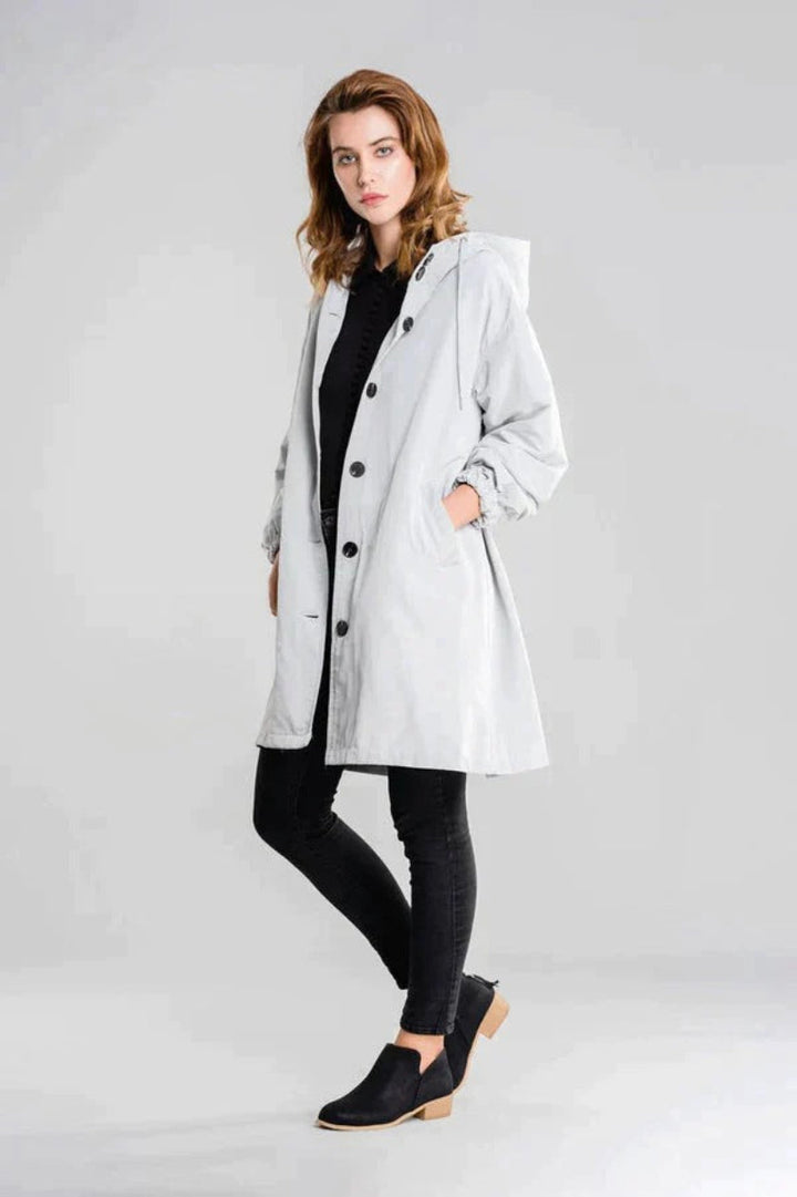 Drune | Kapuzen-Windbreaker Übergroße Regenjacke Für Frauen Ideal für Outdoor-Aktivitäten