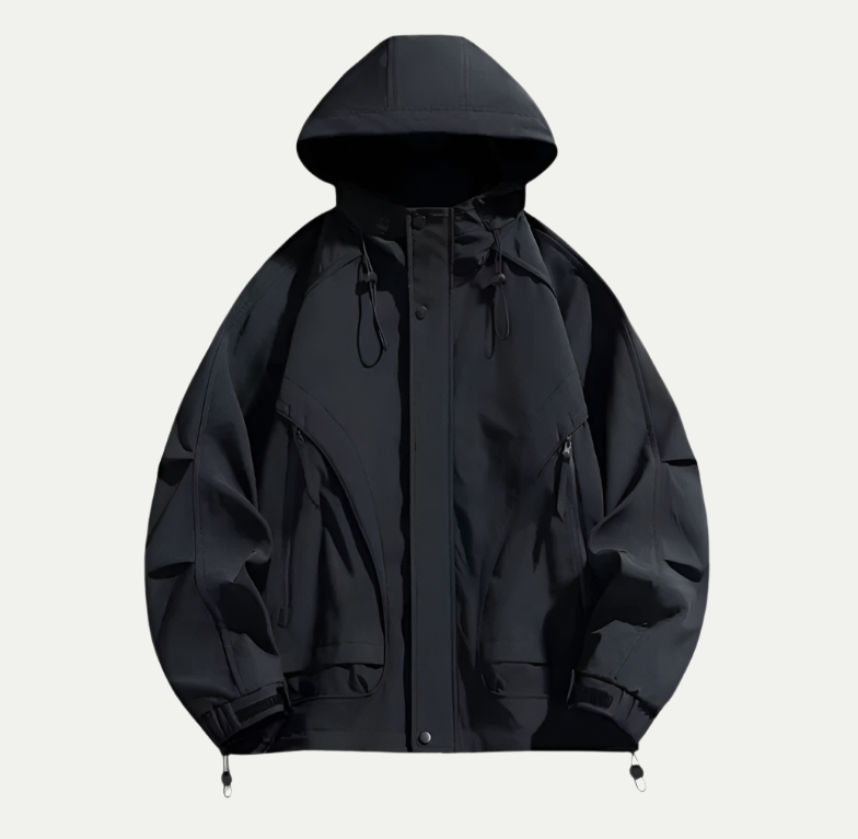 Drune | Wasserdichte Jacke für Männer - Leicht mit verstellbarer Kapuze