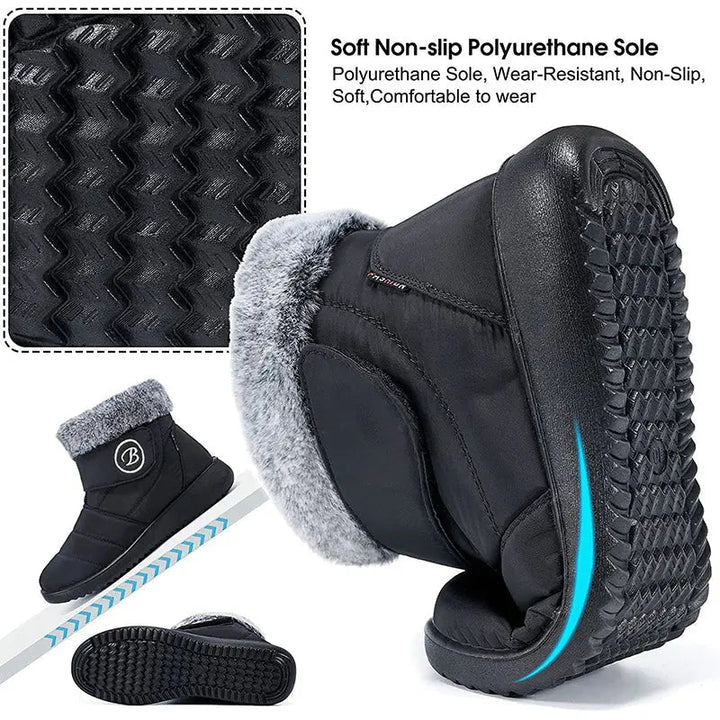 Drune | Wasserdichte Winterstiefel für Frauen – Gemütliches & Komfortables Slip-On-Design