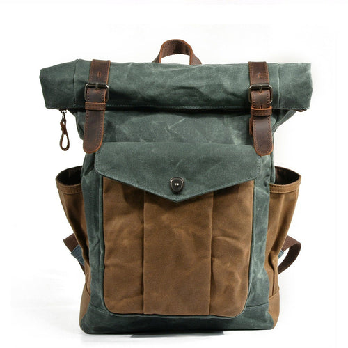 Drune | Canvas Rolltop Rucksack - LundaStyle - Nachhaltig und stilvoll für Abenteurer