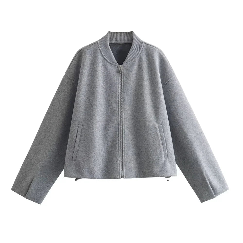 Drune | Weiche Damenjacke mit Stehkragen