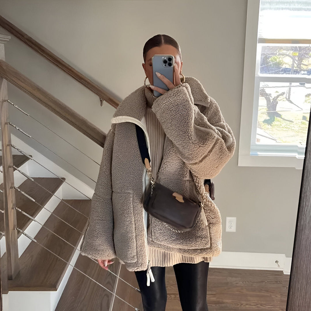 Drune | Weiche Teddy Winterjacke Damen