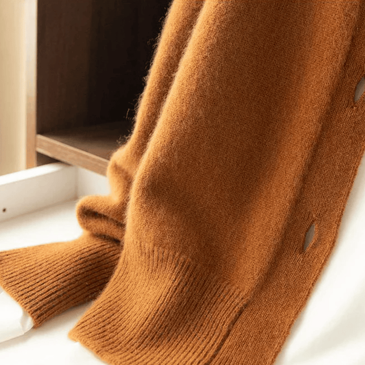 Drune | Damen Cardigan mit Stehkragen und modernen Knöpfen