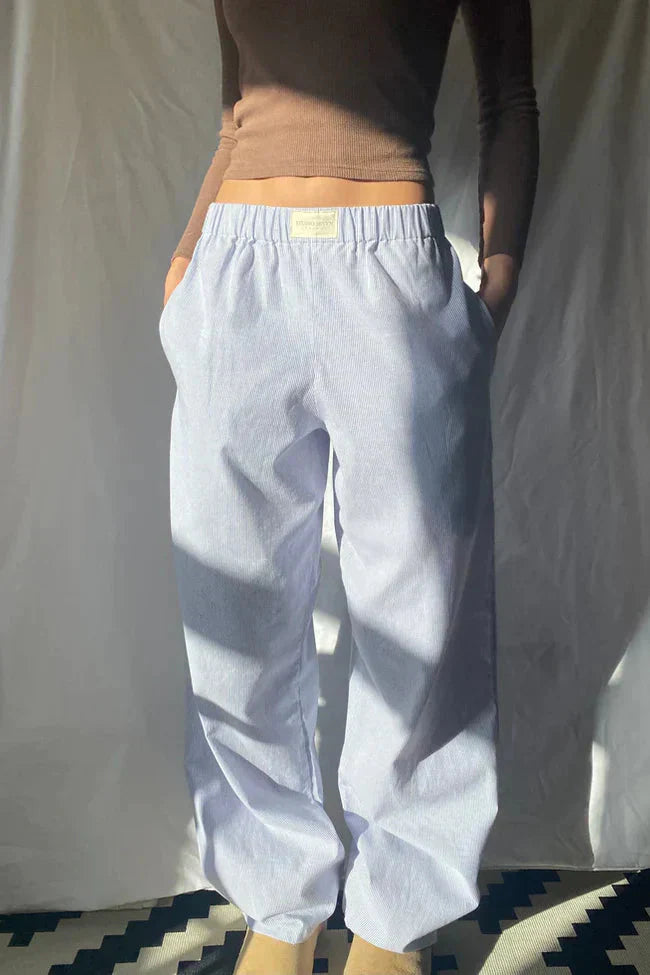 Drune | Hosenbeine Low Rise Elastische Taille Niedrige Taille Hose Damenhosen