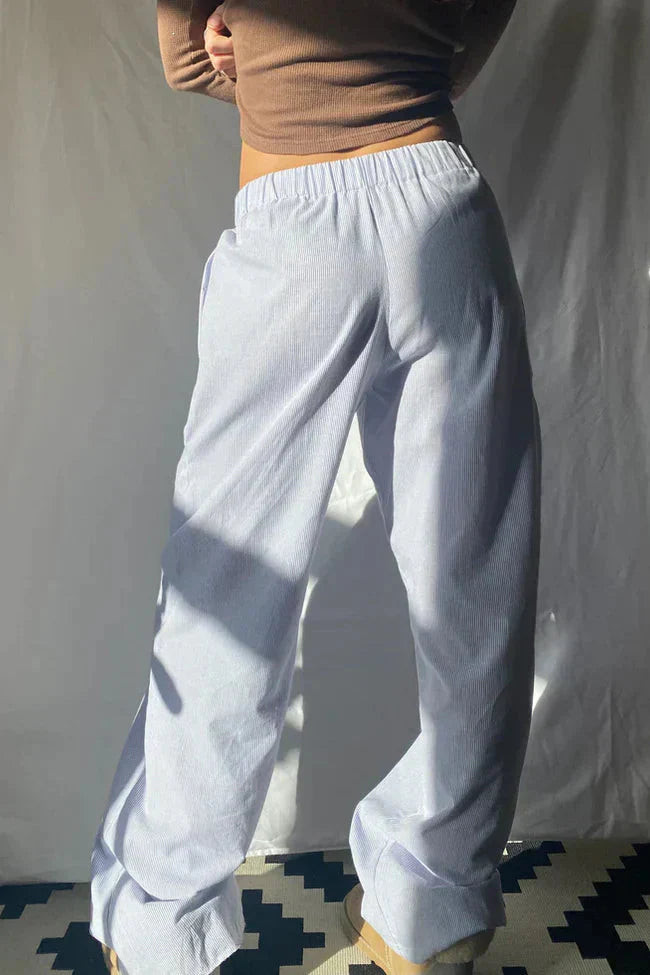 Drune | Hosenbeine Low Rise Elastische Taille Niedrige Taille Hose Damenhosen