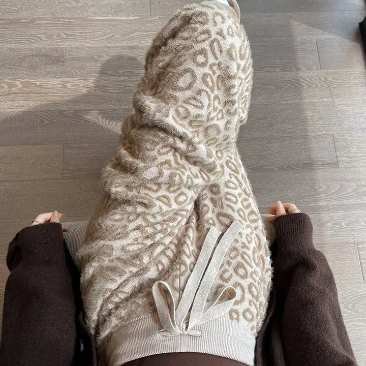 Drune | Weite Bein Hosen für Damen mit Leopardenmuster