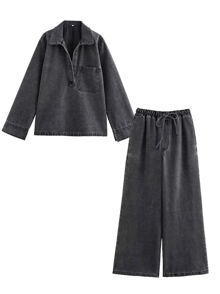 Drune | Damen 2-teiliges Denim-Outfit für Herbst 2025