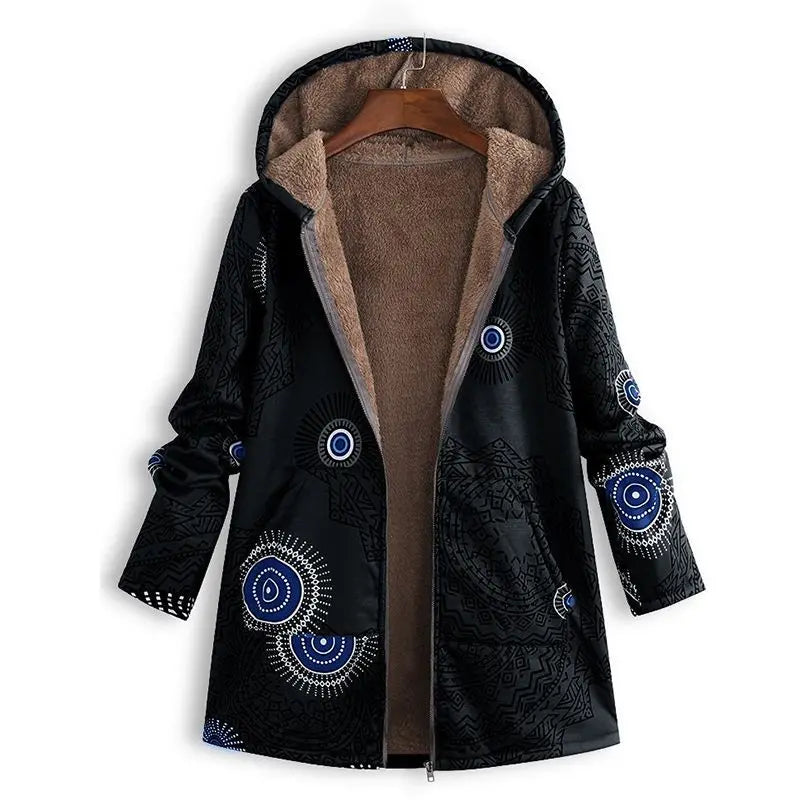 Drune | Damen Fleecejacke mit Kapuze