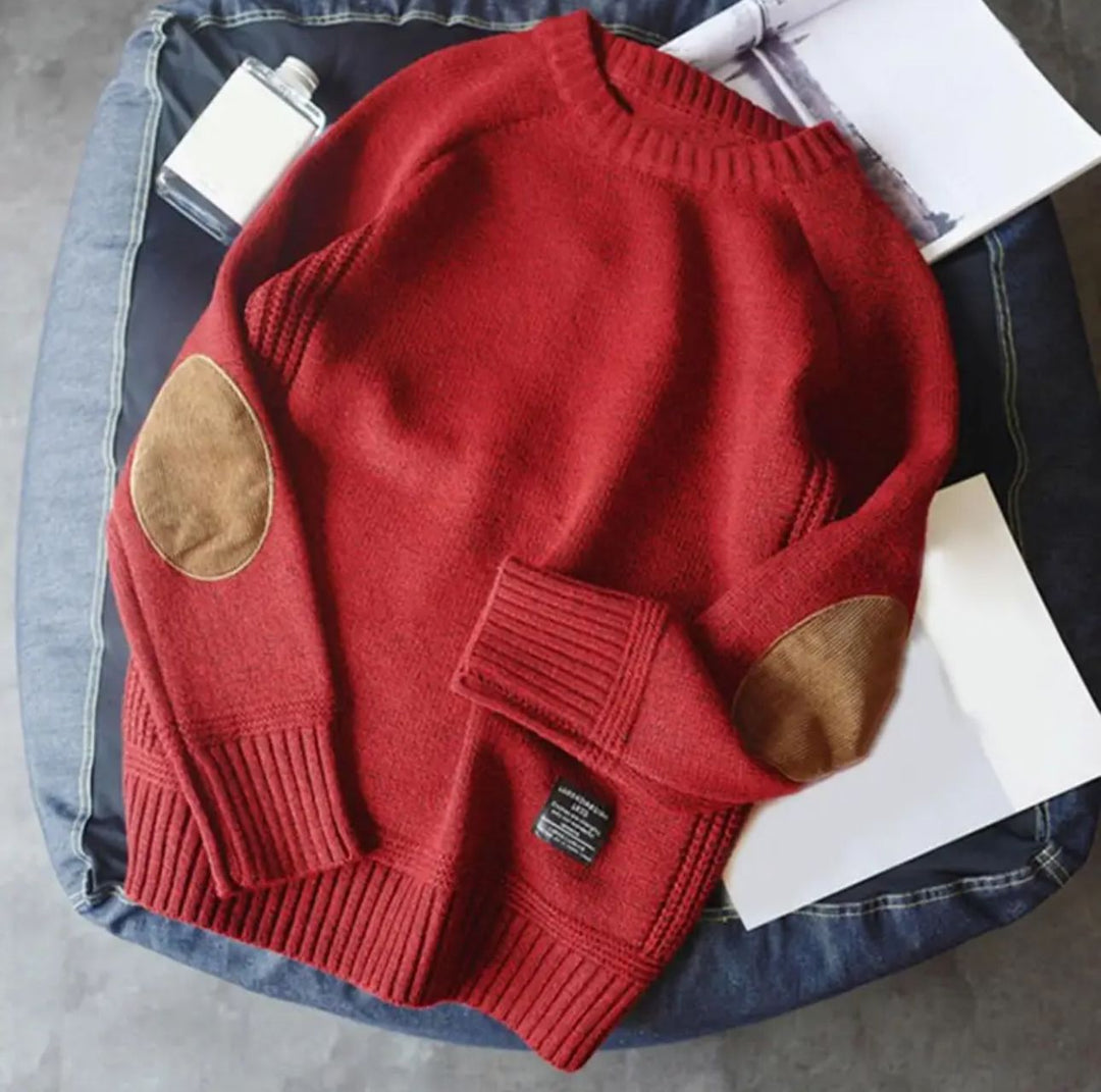 Drune | Pullover mit zeitlosem Ellbogenpatch