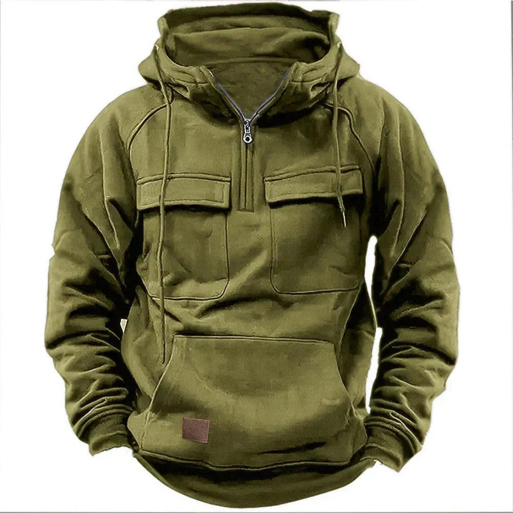 Drune | Warme Hoodie mit hallem Reißverschluss