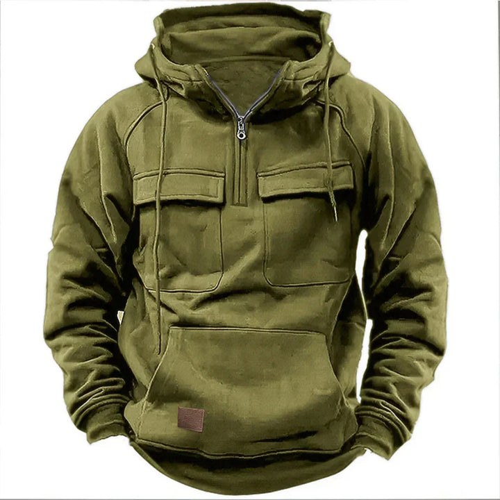 Drune | Warme Hoodie mit hallem Reißverschluss