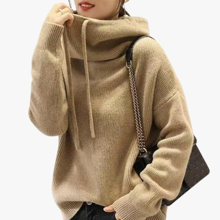 Drune | Oversized Strickpullover mit Hohem Kragen Acryl Warm und Komfortabel