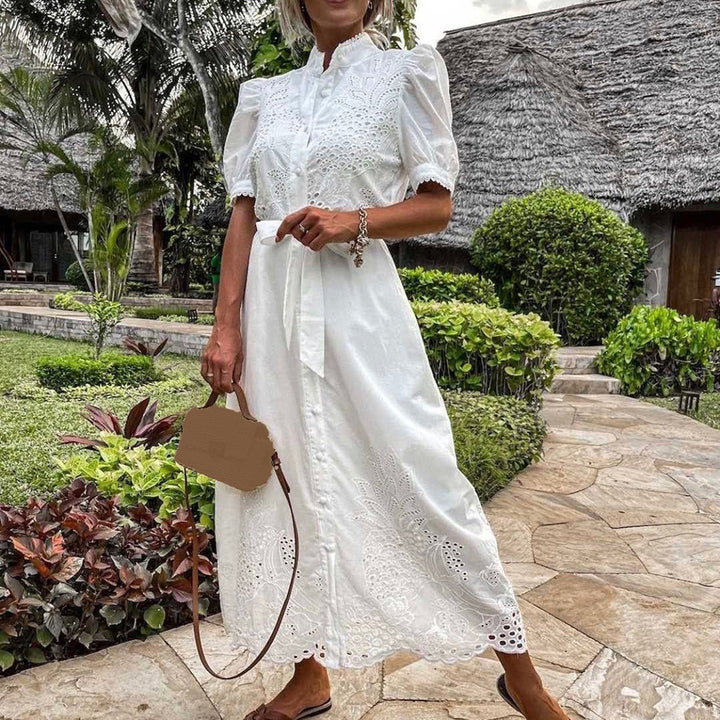 Drune - Elegantes besticktes Sommerkleid