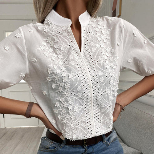 Drune | Klassische Weiße Bluse für Damen