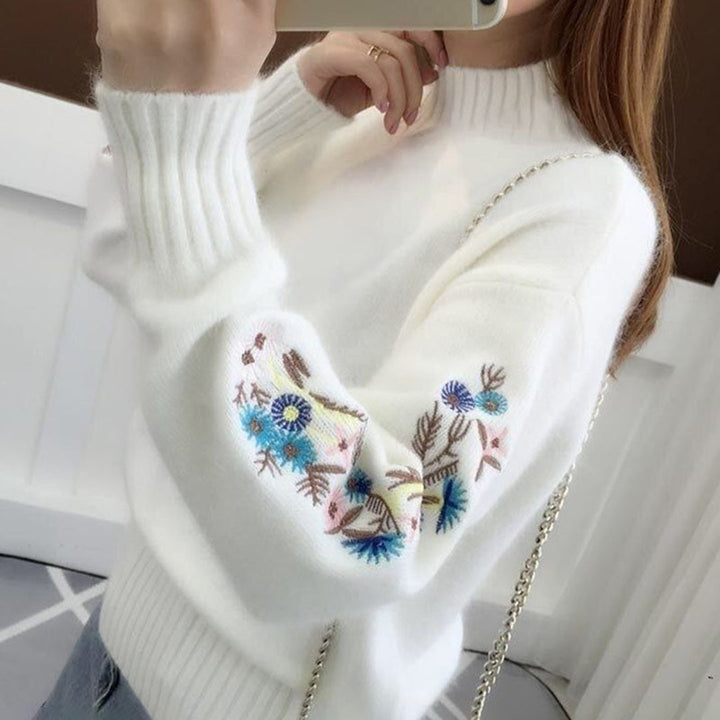 Drune | Strickpullover mit floraler Stickerei