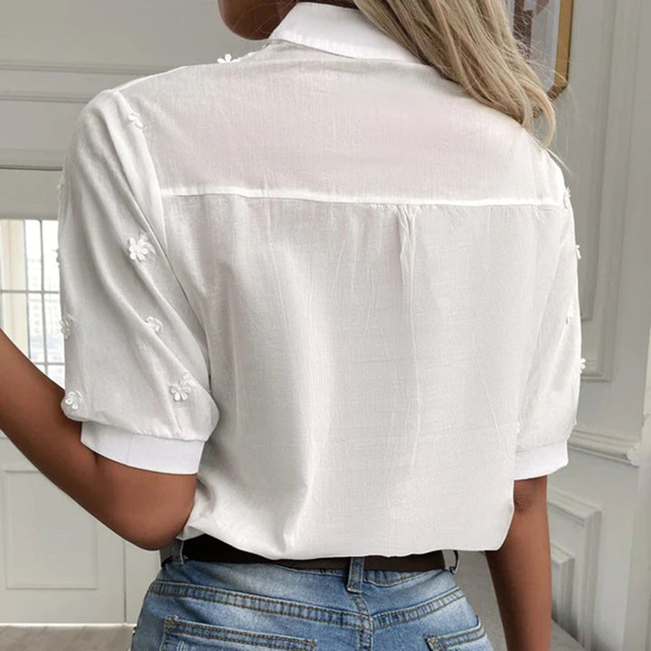Drune | Klassische Weiße Bluse für Damen