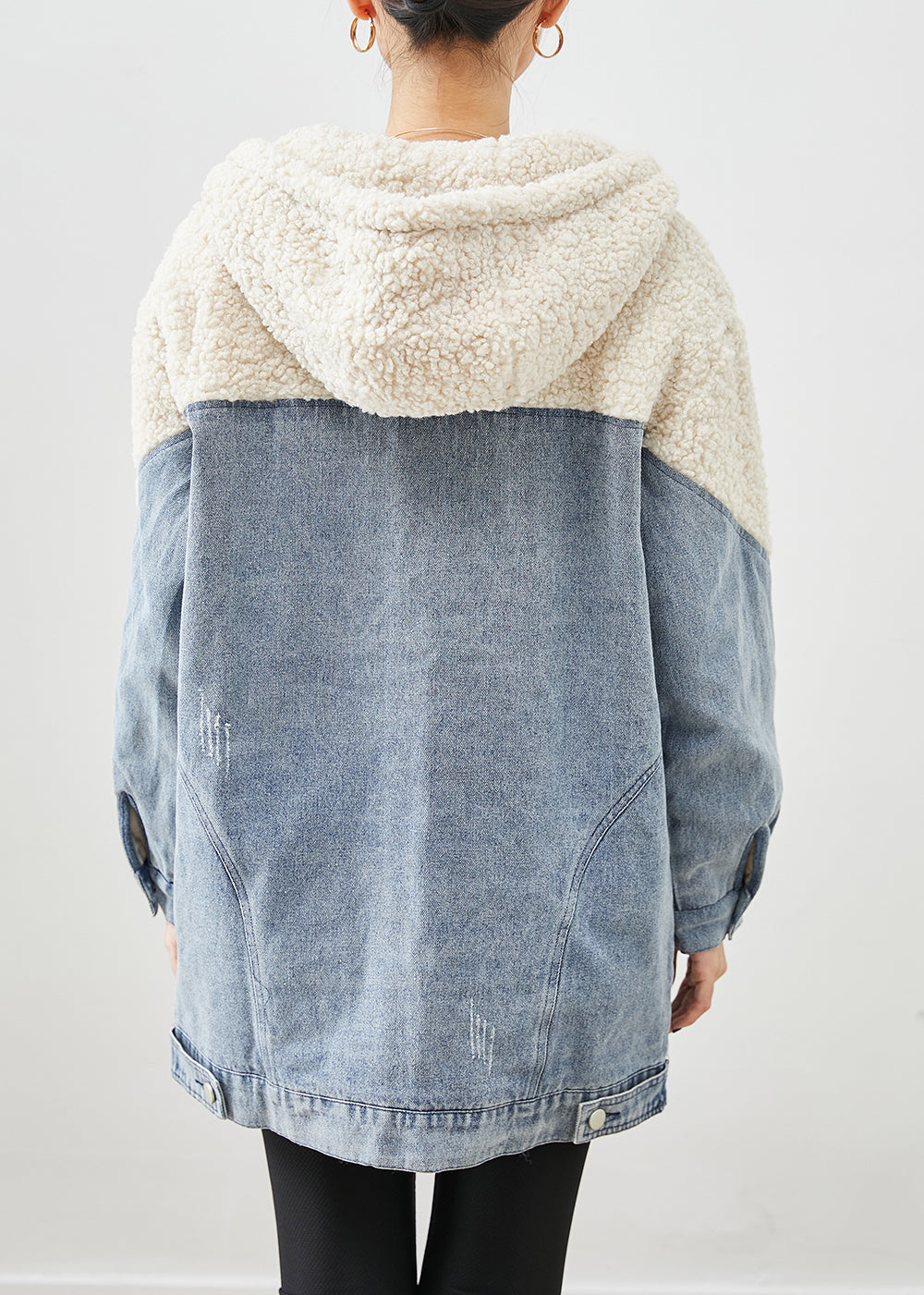 Drune | Patchwork Wolle Feine Baumwolle Gefüllte Puffers Jacken Kapuzen Winter