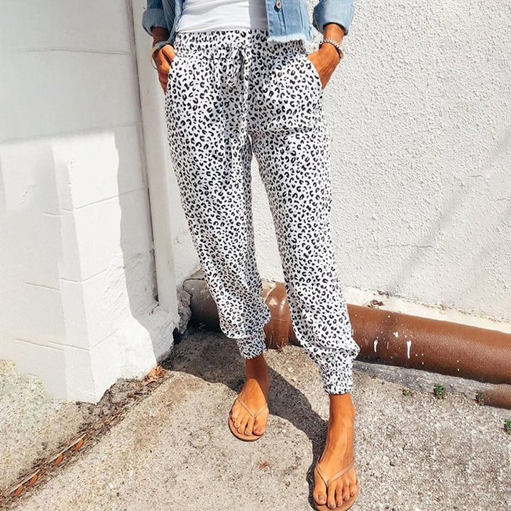 Drune | Stilvolle Hosen mit Leopardenmuster für Frauen