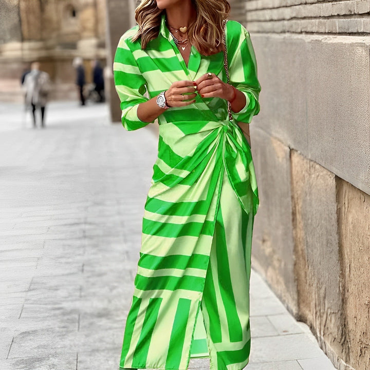 Drune | Halbe Ärmel V Ausschnitt Maxikleid Sommerkleid