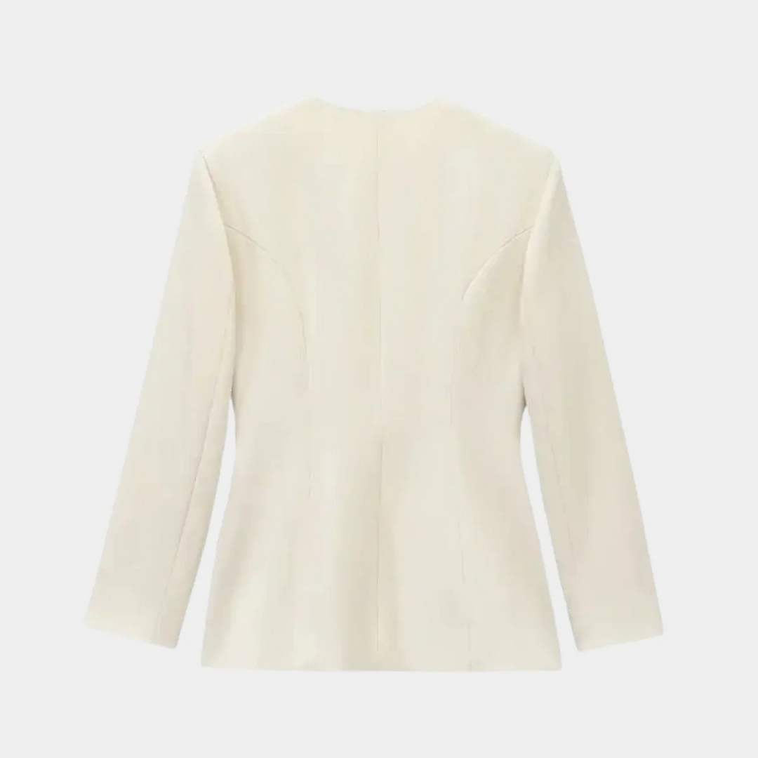 Drune | Damen Wickelblazerjacke mit Gürtel und Taillierter Passform