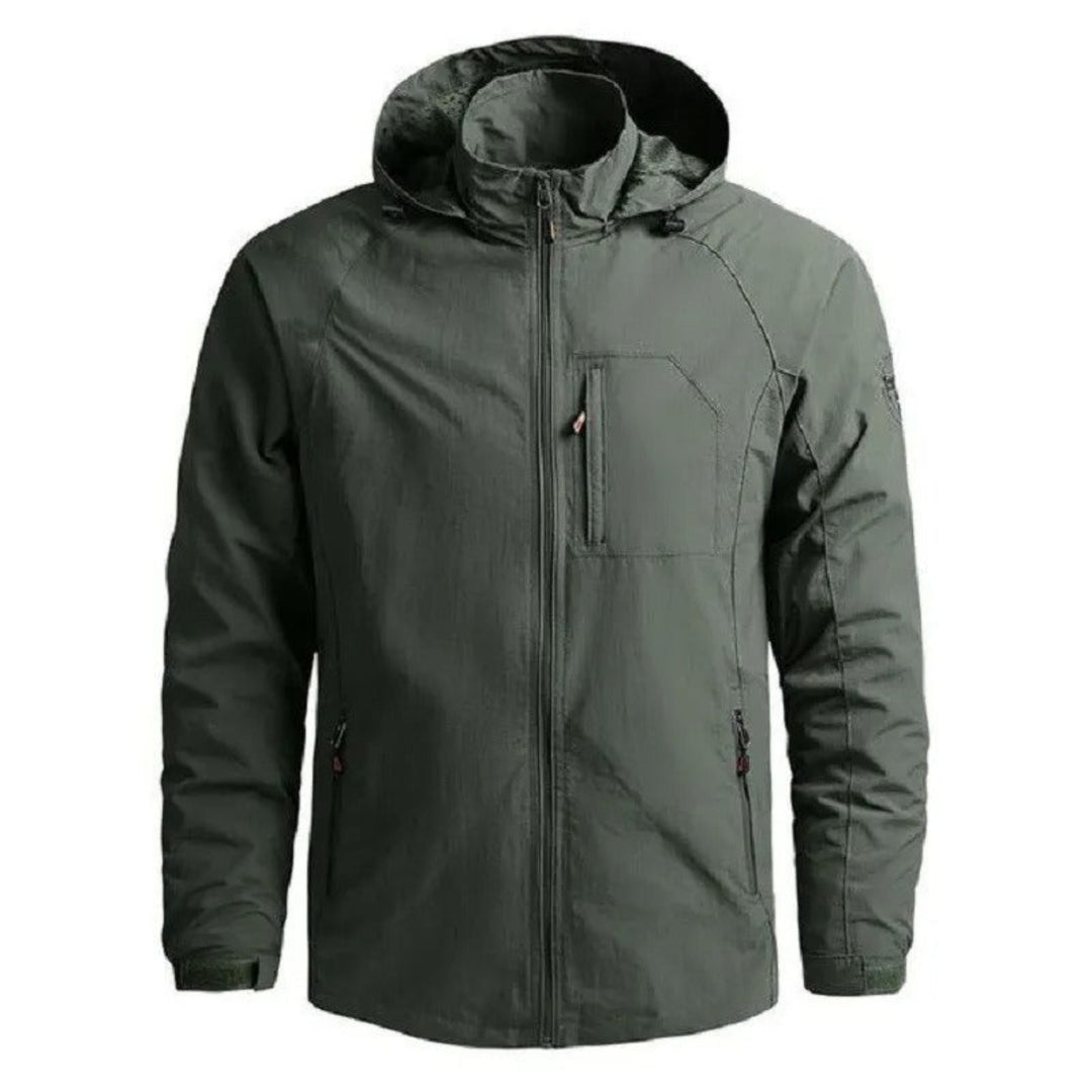 Drune | Jacke mit Kapuze Reißverschluss Leichte Jacke