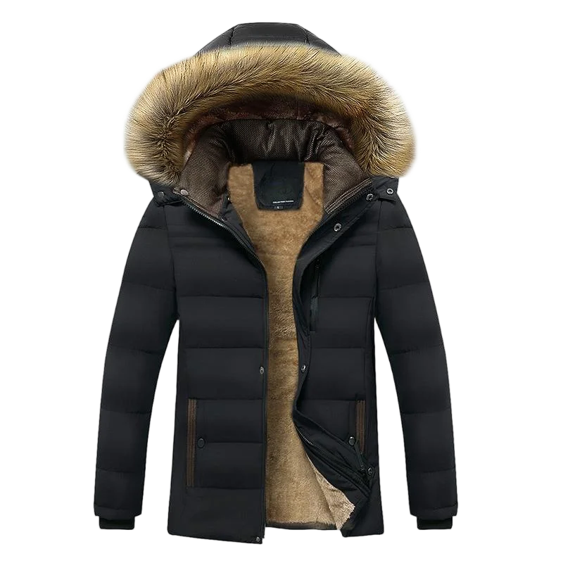 Drune | Fleecejacke Herren mit Abnehmbarem Hut