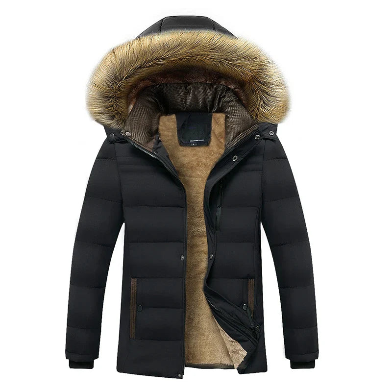 Drune | Fleecejacke Herren mit Abnehmbarem Hut