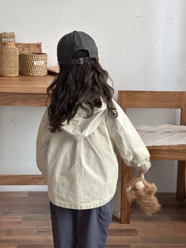Drune | Parka für Kinder – Beige/Braun Atmungsaktive Baumwolle, Geeignet für Jungen und Mädchen