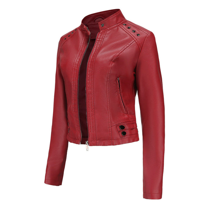 Drune | Elegante Lederjacke mit einzigartigen Details für Damen