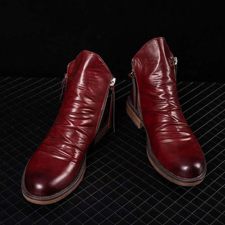 Drune - Lässige Herbst Stilvolle Stiefel mit Reißverschluss für Männer