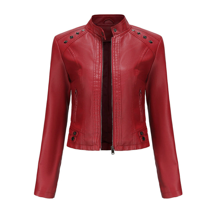 Drune | Elegante Lederjacke mit einzigartigen Details für Damen