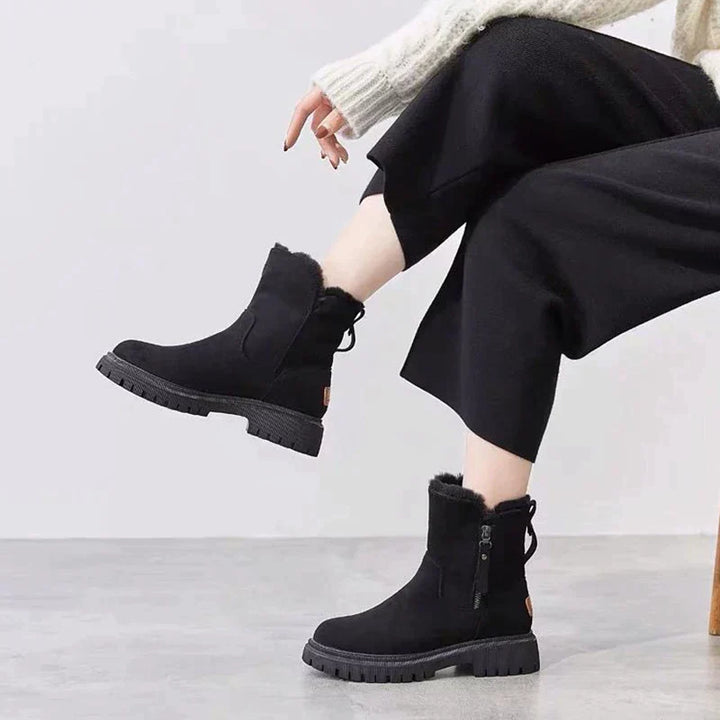 Drune | wolle gefütterte reißverschlussstiefel für damen