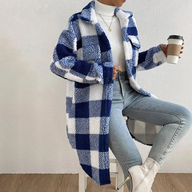 Drune | Karierte Damenjacke mit Polarfleece