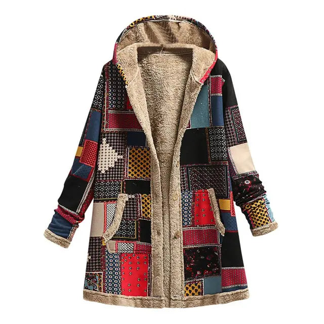 Drune | Dicke, bedruckte Kaschmir-Jacke