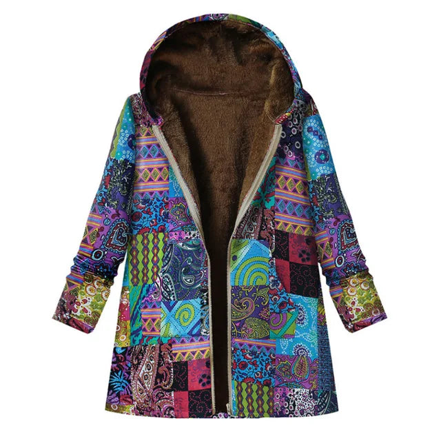 Drune | Dicke, bedruckte Kaschmir-Jacke