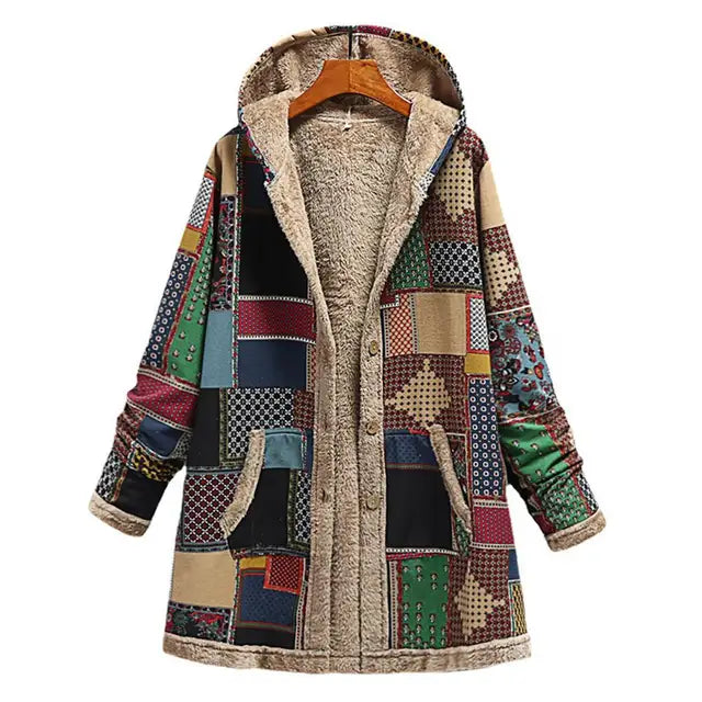 Drune | Dicke, bedruckte Kaschmir-Jacke