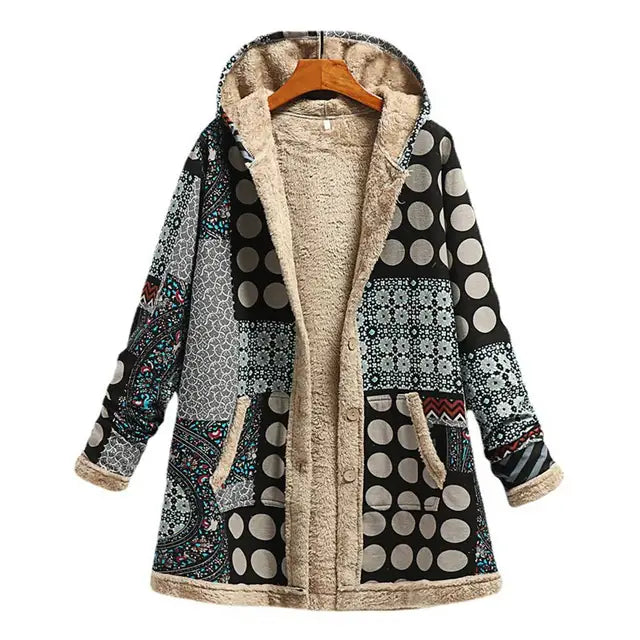 Drune | Dicke, bedruckte Kaschmir-Jacke