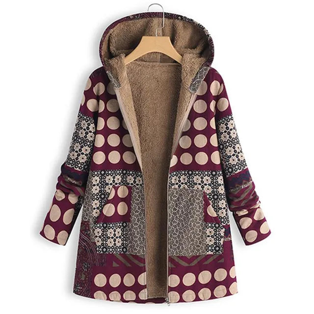 Drune | Dicke, bedruckte Kaschmir-Jacke